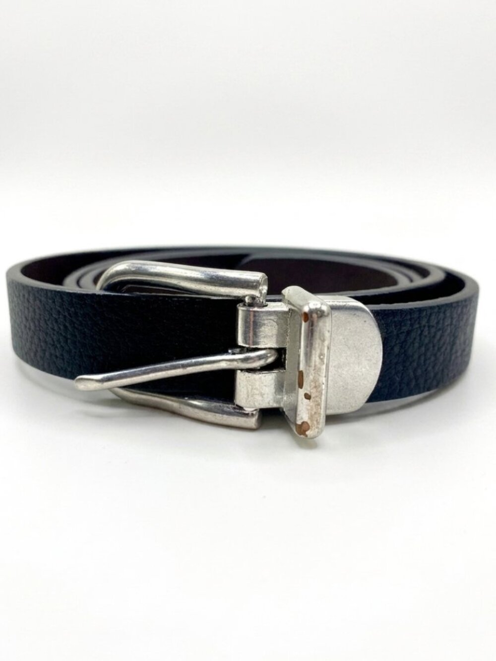 Coldwater Creek Reversible Leather Belt - Black/Brown - 43"